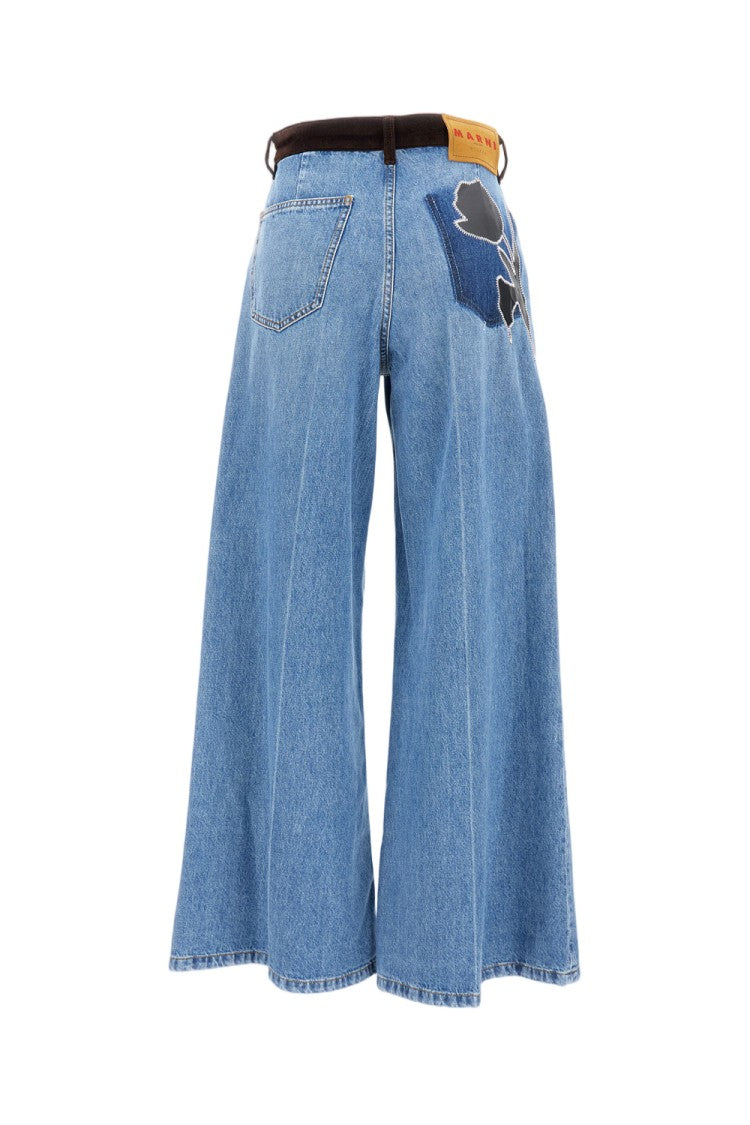 Marni Denim Blue Cotton Trousers