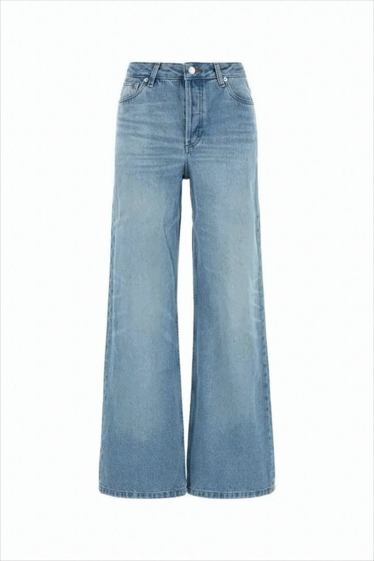 A.P.C. High-Waisted Wide-Leg Denim Pants