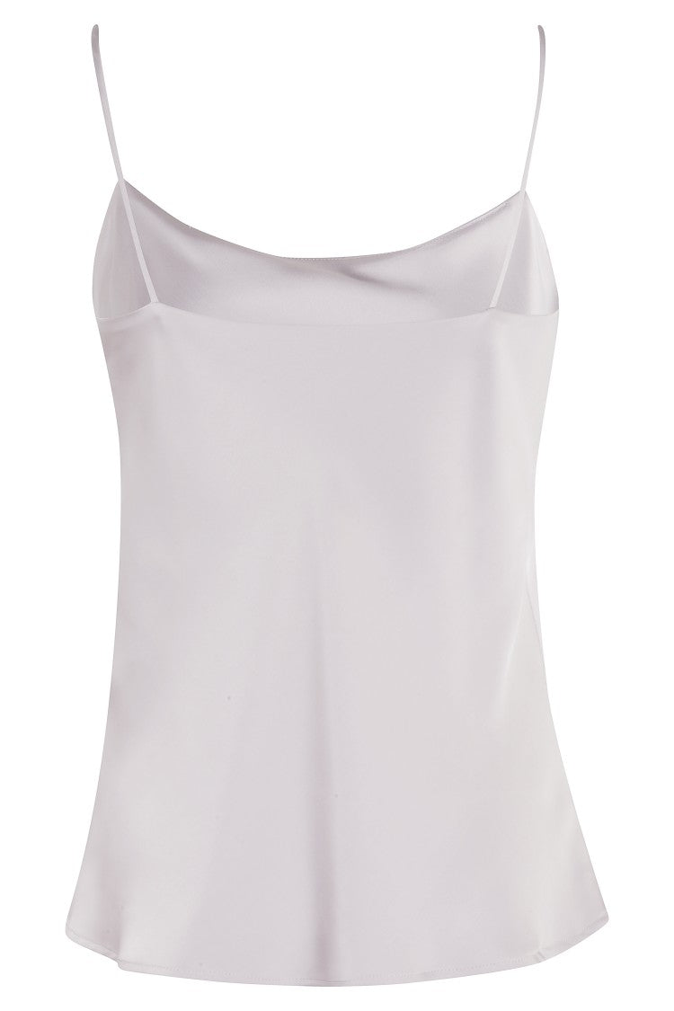 Herno Satin Top With Straight Neckline And Delicate Straps