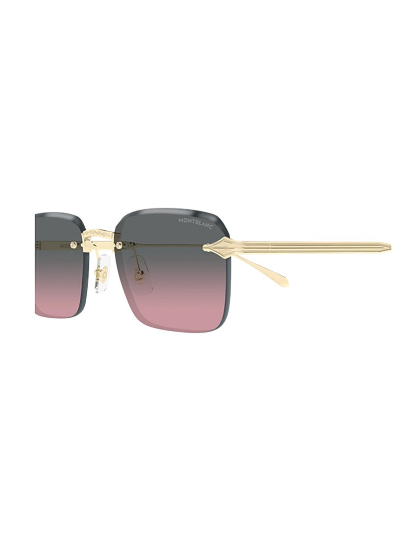 Montblanc Mb0456s Rimless Metallic International Sunglasses