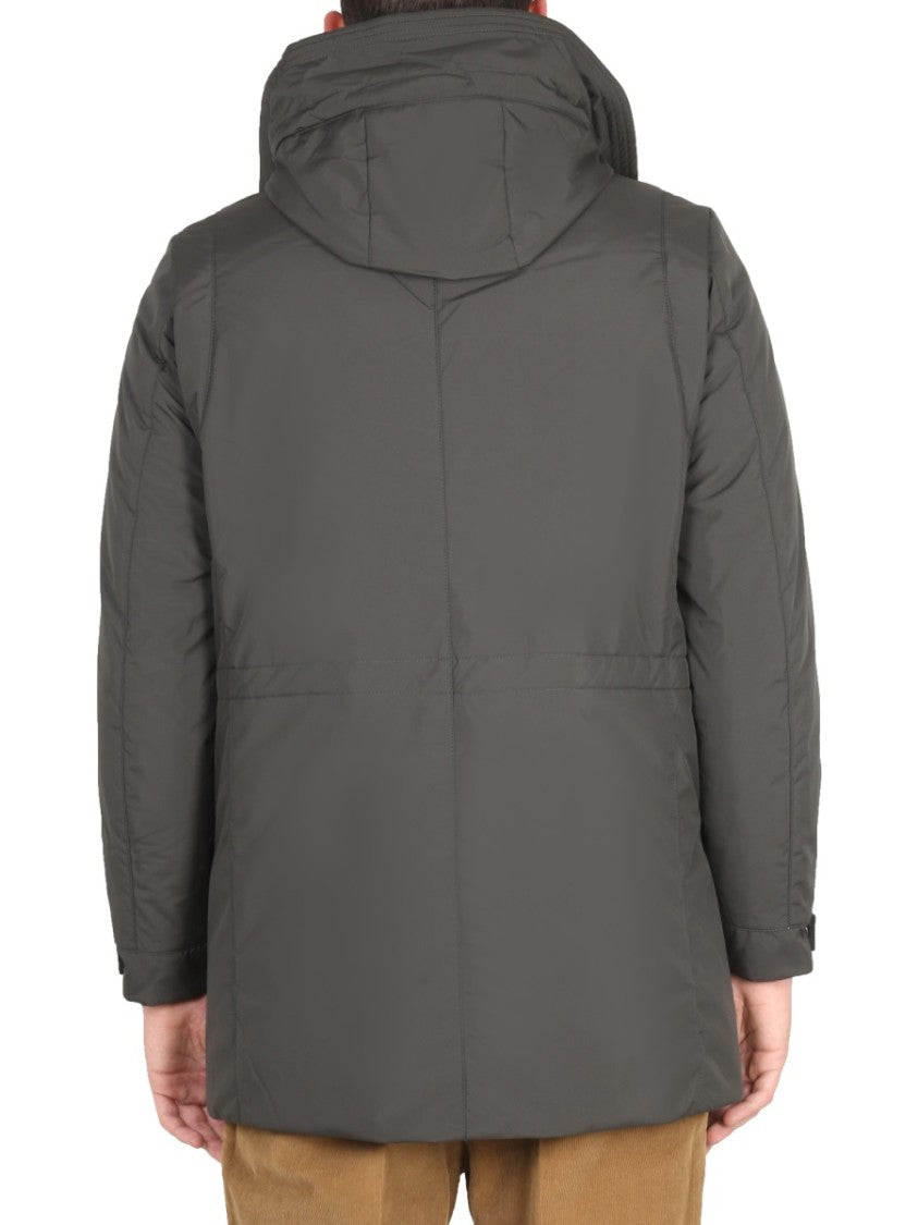 Moorer High Neck Hooded Jacket