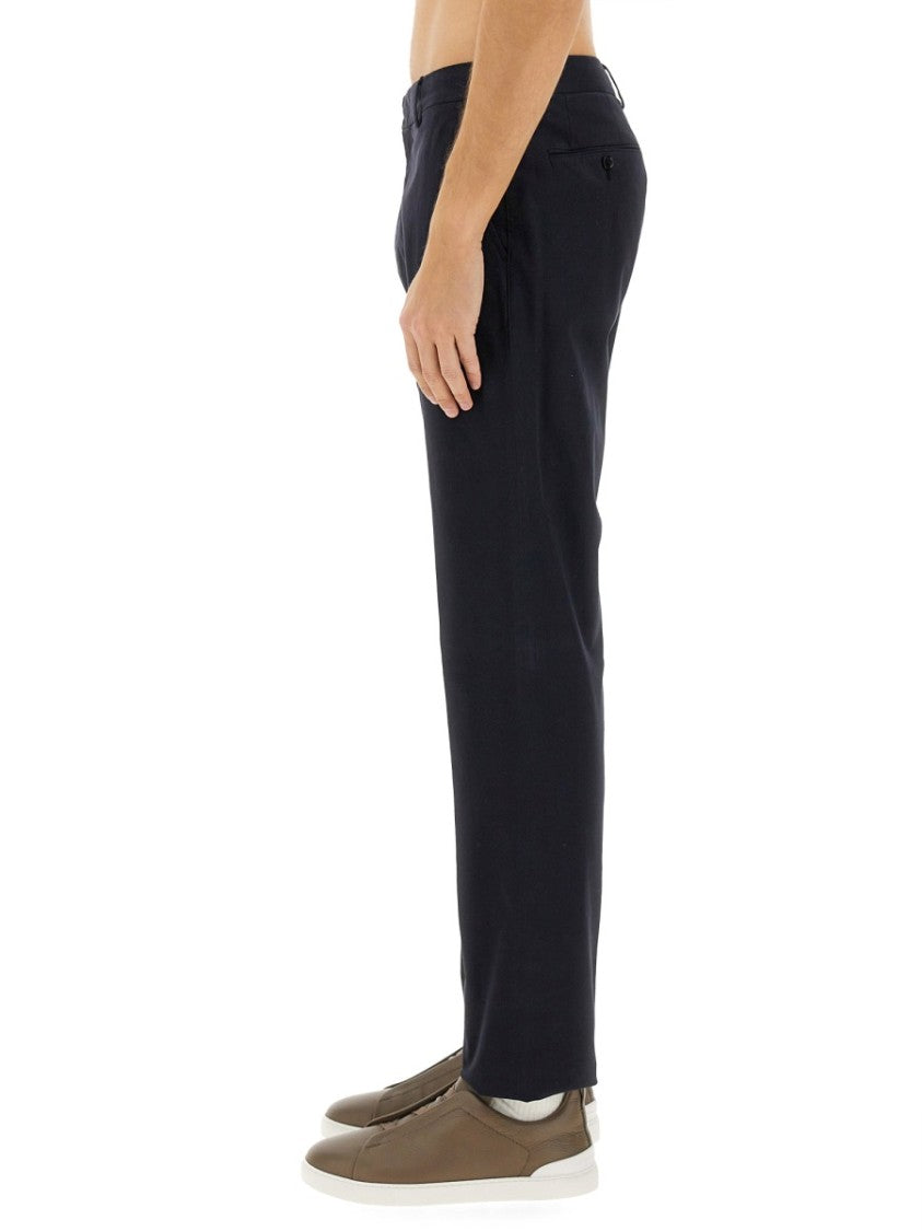 Zegna Tailored Black Straight Leg Pants
