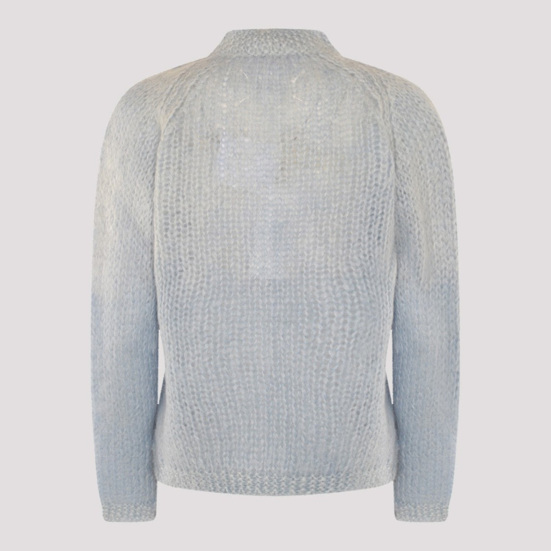 Maison Margiela Chunky Knit Cable Cardigan Sweater With Button-Up Front