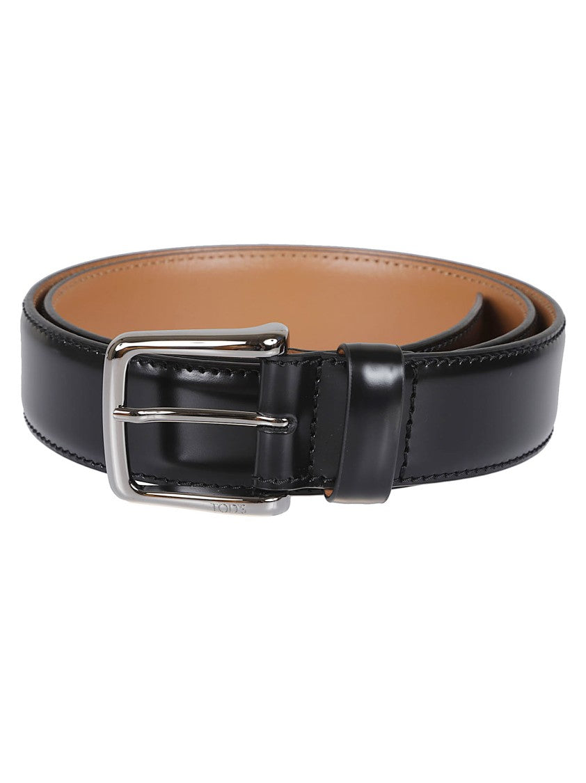 Tod's Sleek Black Leather Belt