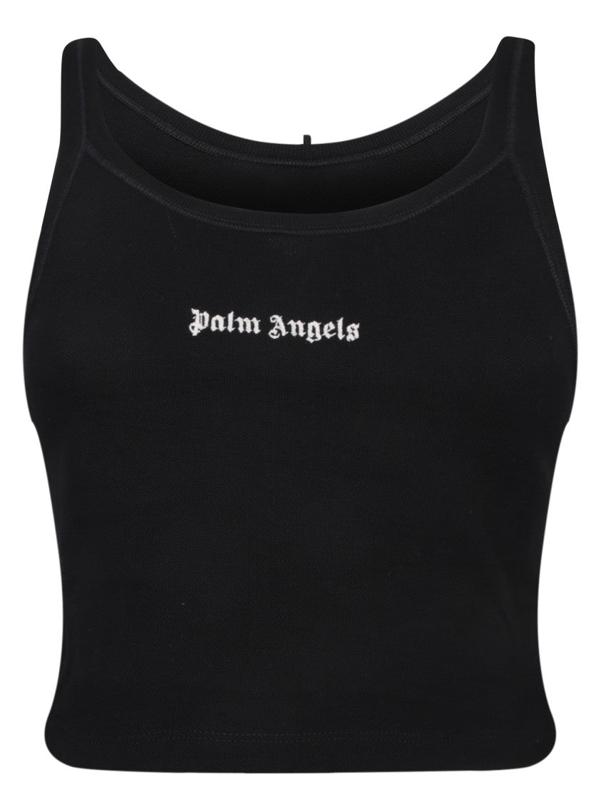 Palm Angels Black Cotton Top