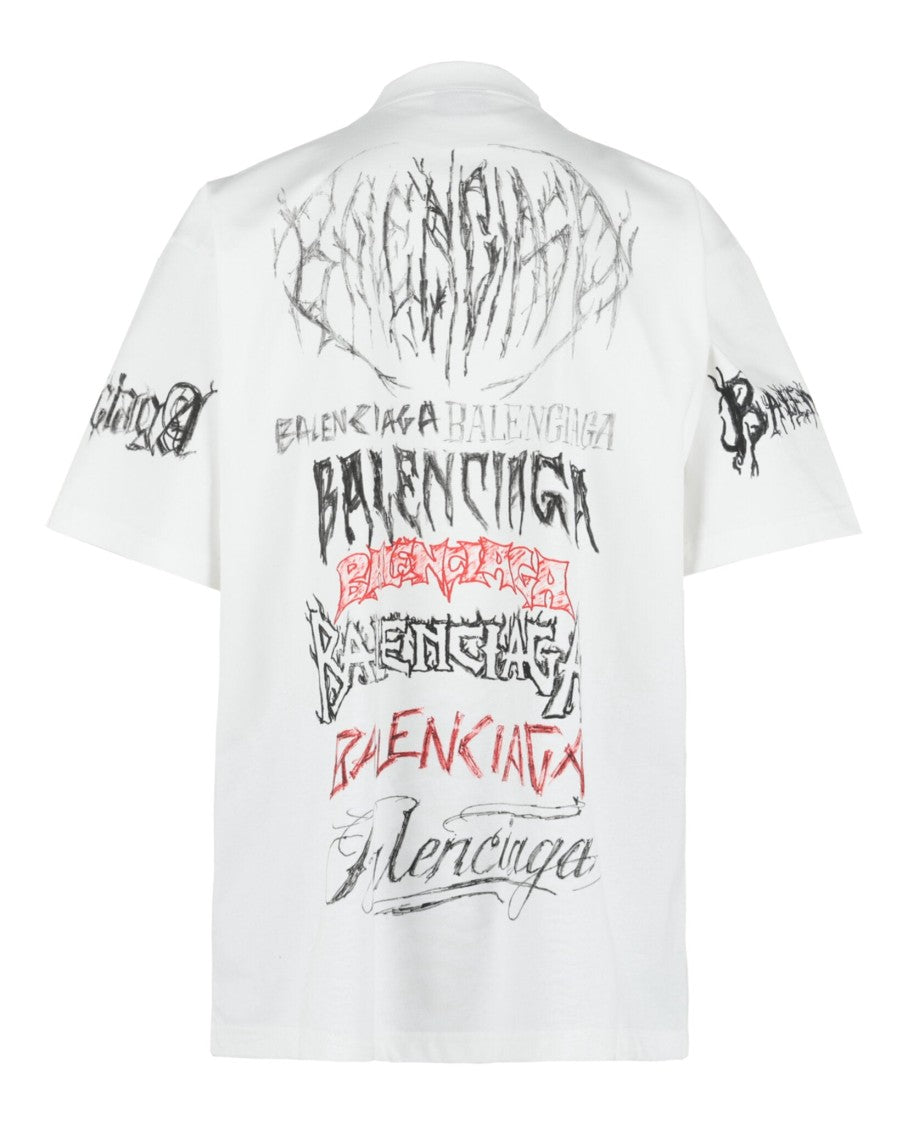 Balenciaga Metal Logo Oversized T-Shirt