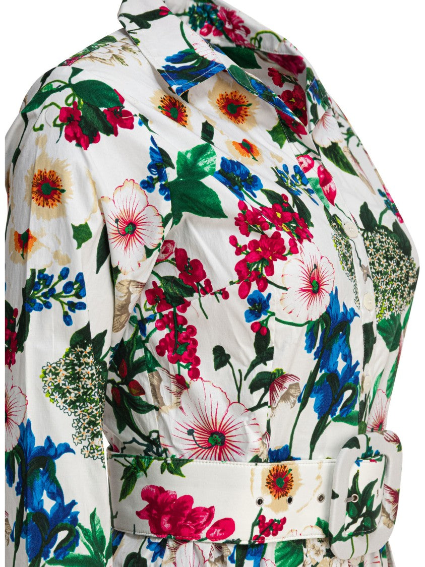 Samantha Sung Floral Print Cotton Dress