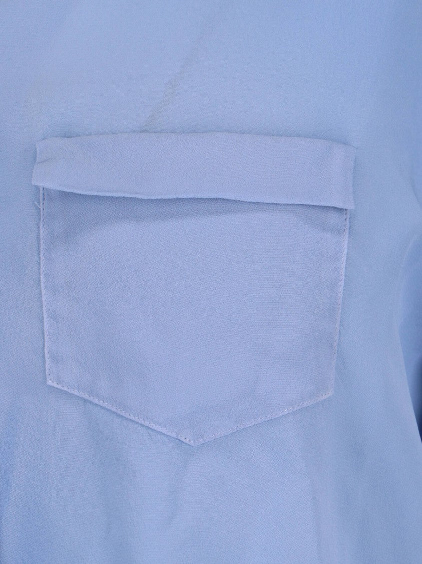 Maison Margiela Classic Blue Shirt With Tailored Fit And Button-Down Design