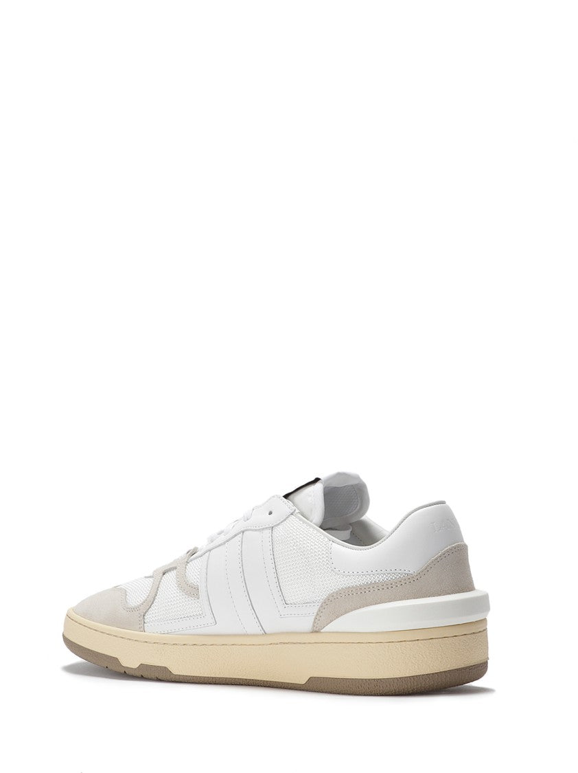 Lanvin White Suede Clay Sneakers