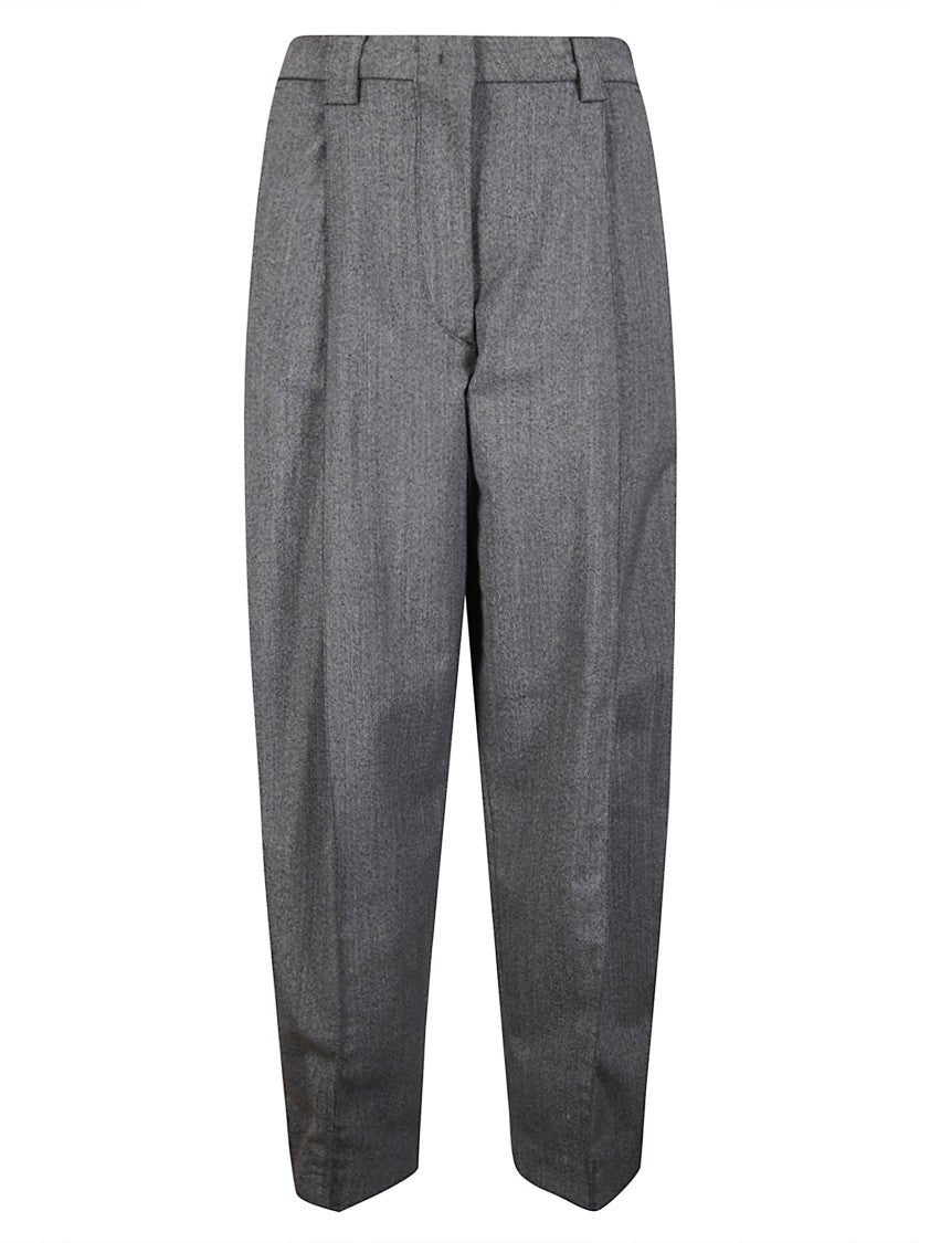 The Latest Dark Grey Wool Blend Trousers