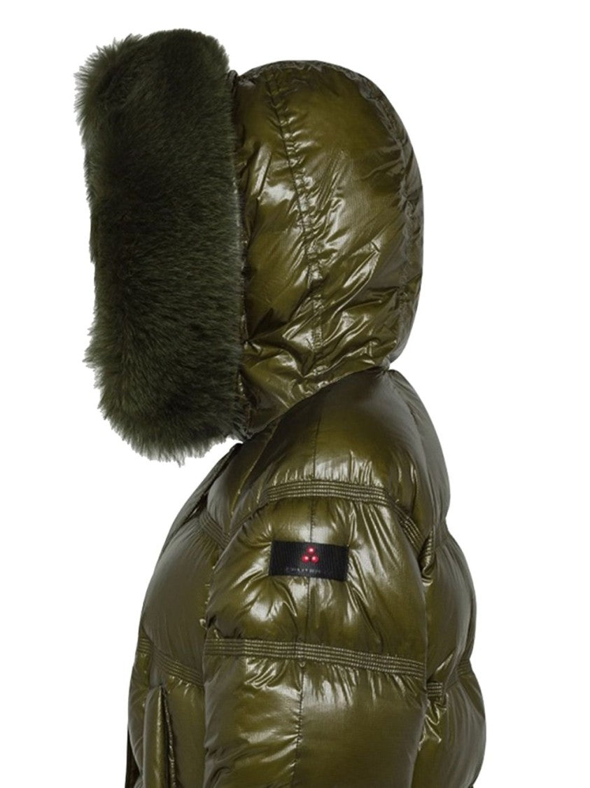 Peuterey Puffer-Style Quilted Coat With High Collar And Cropped Fit