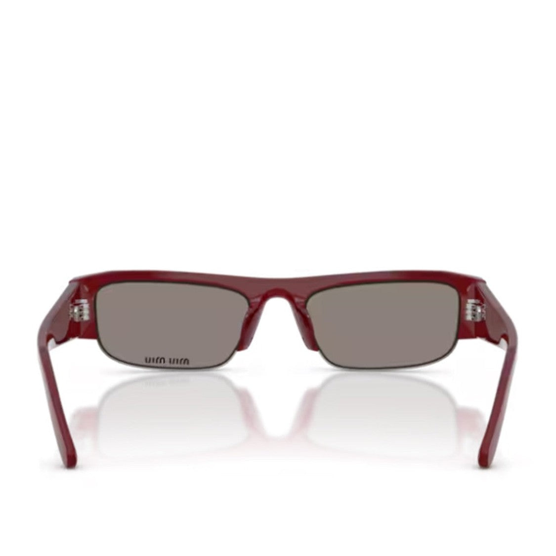 Miu Miu Bordeaux Acetate Rectangular Sunglasses