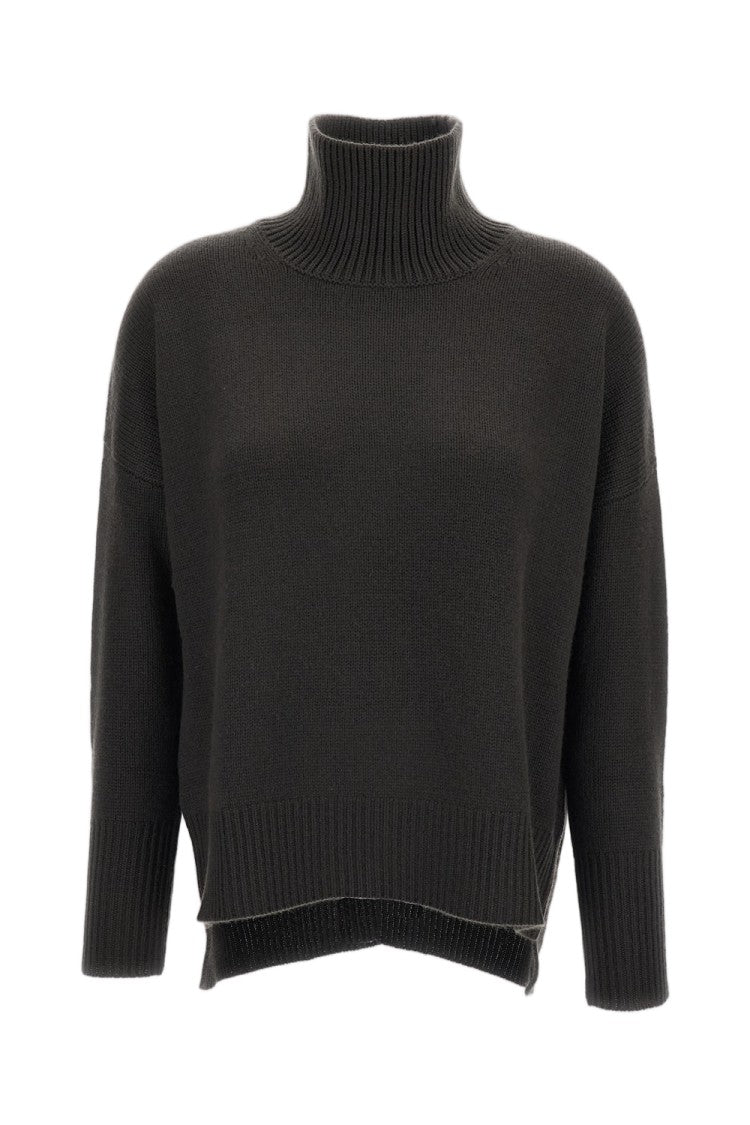 Lisa Yang Green Heidi Heavy-Knit Cashmere Turtleneck