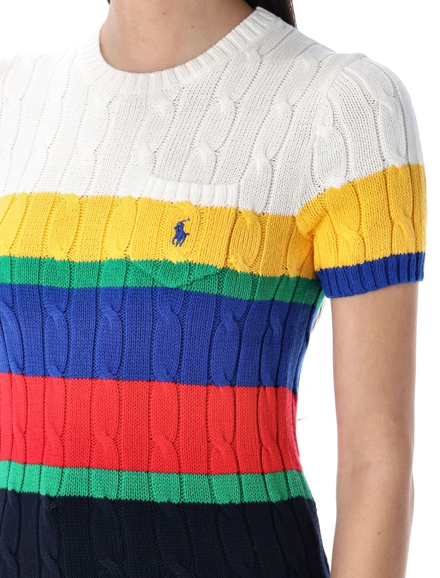 Polo Ralph Lauren Striped Cable Short-Sleeve Jumper