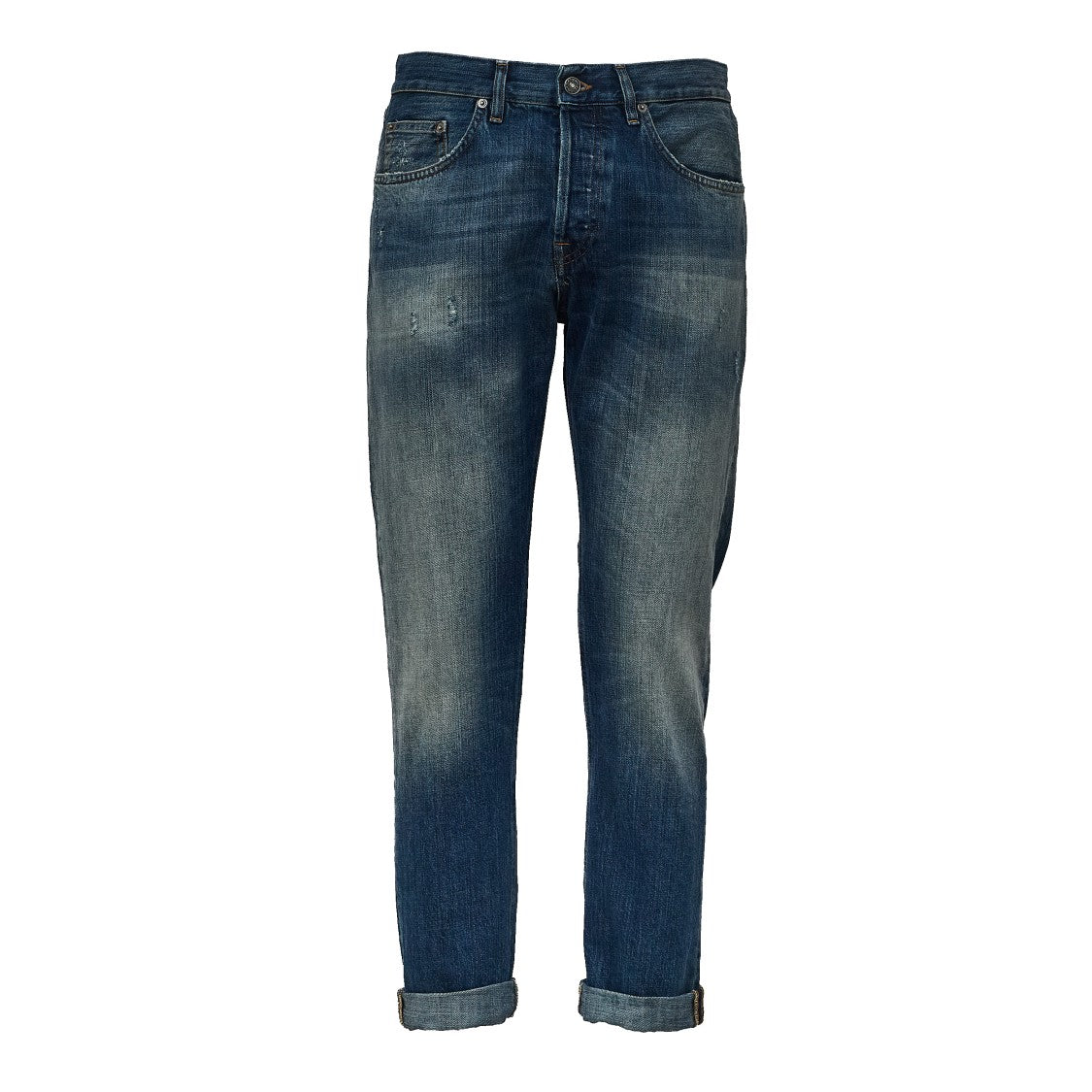 Dondup Icon Relax Regular Fit Jeans In 12.5 Oz Cross Rigid Denim