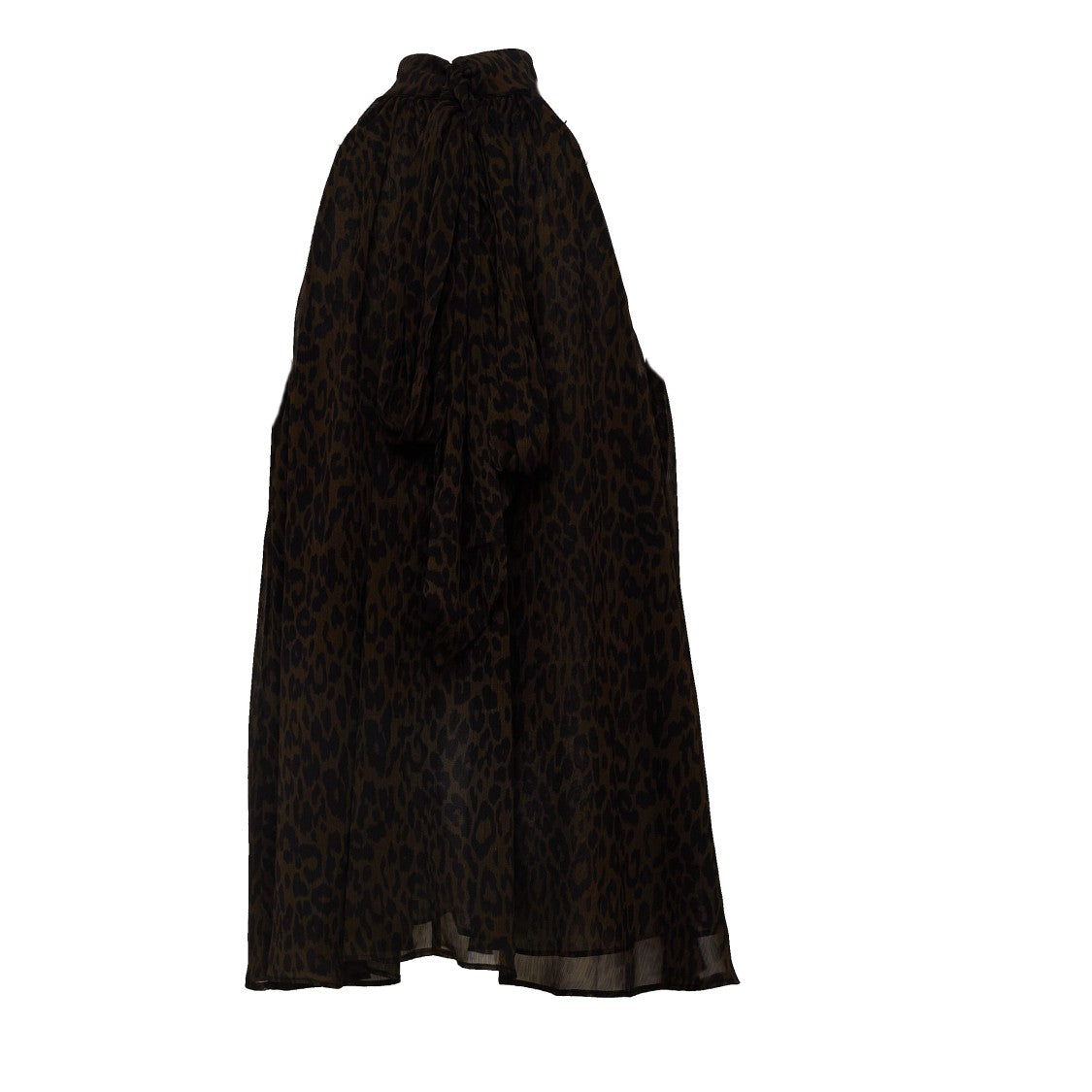 Rotate Fleur Animal Print Halterneck Bow Top