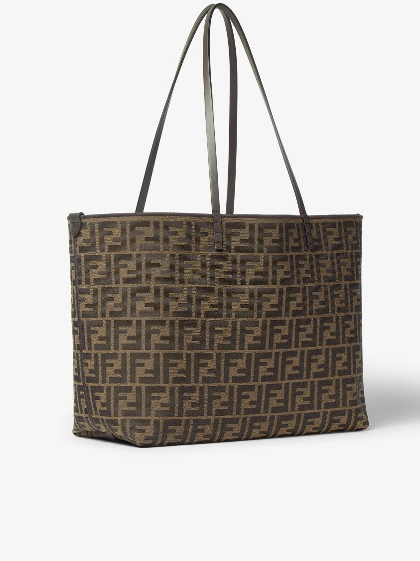 Fendi Monogram Tote Bag With Structured Form And Zip Pocket