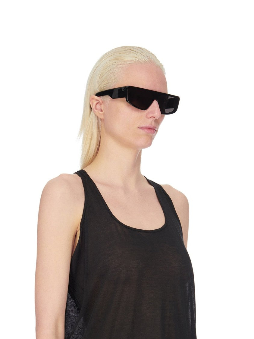 Rick Owens Geometric Black Nylon Performa Sunglasses