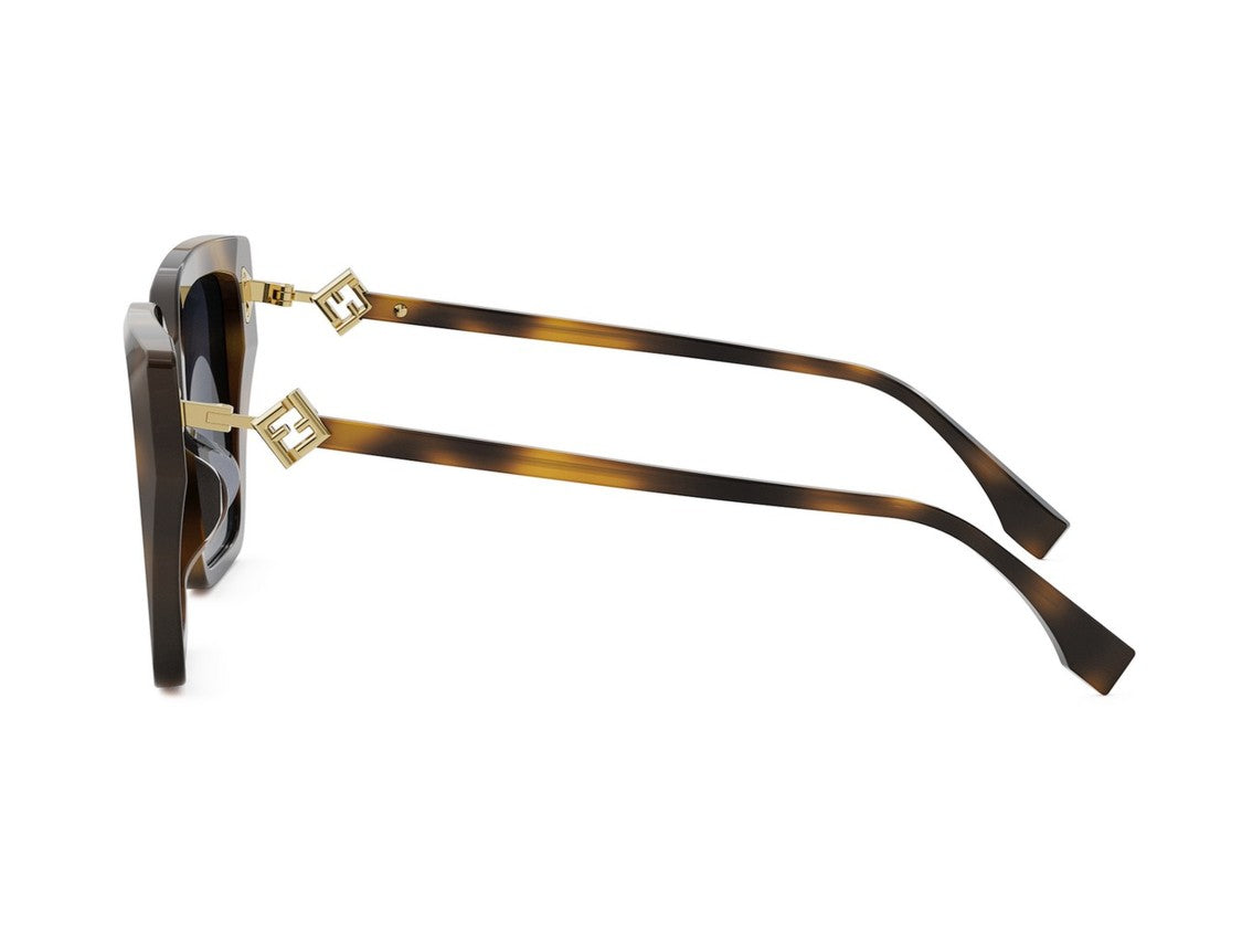 Fendi Tortoiseshell Fe40161f Acetate Square Sunglasses