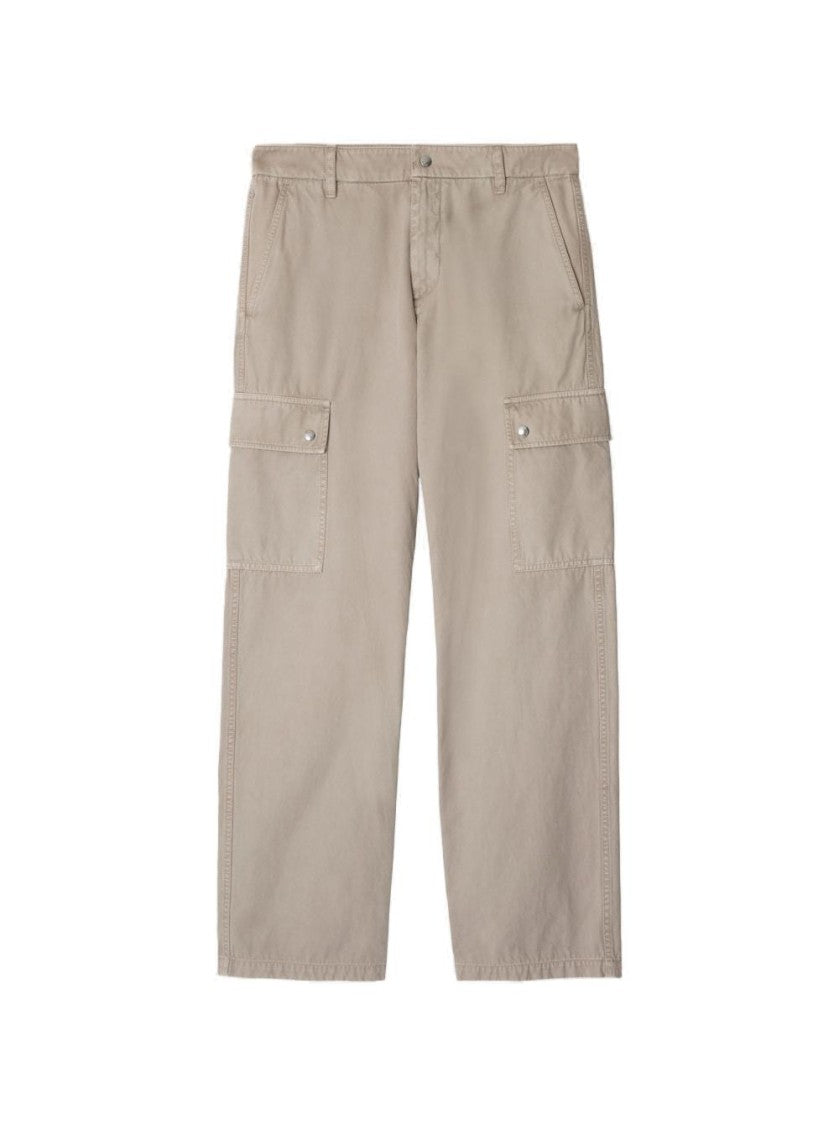 Burberry Gabardine Cargo Trousers - Heron