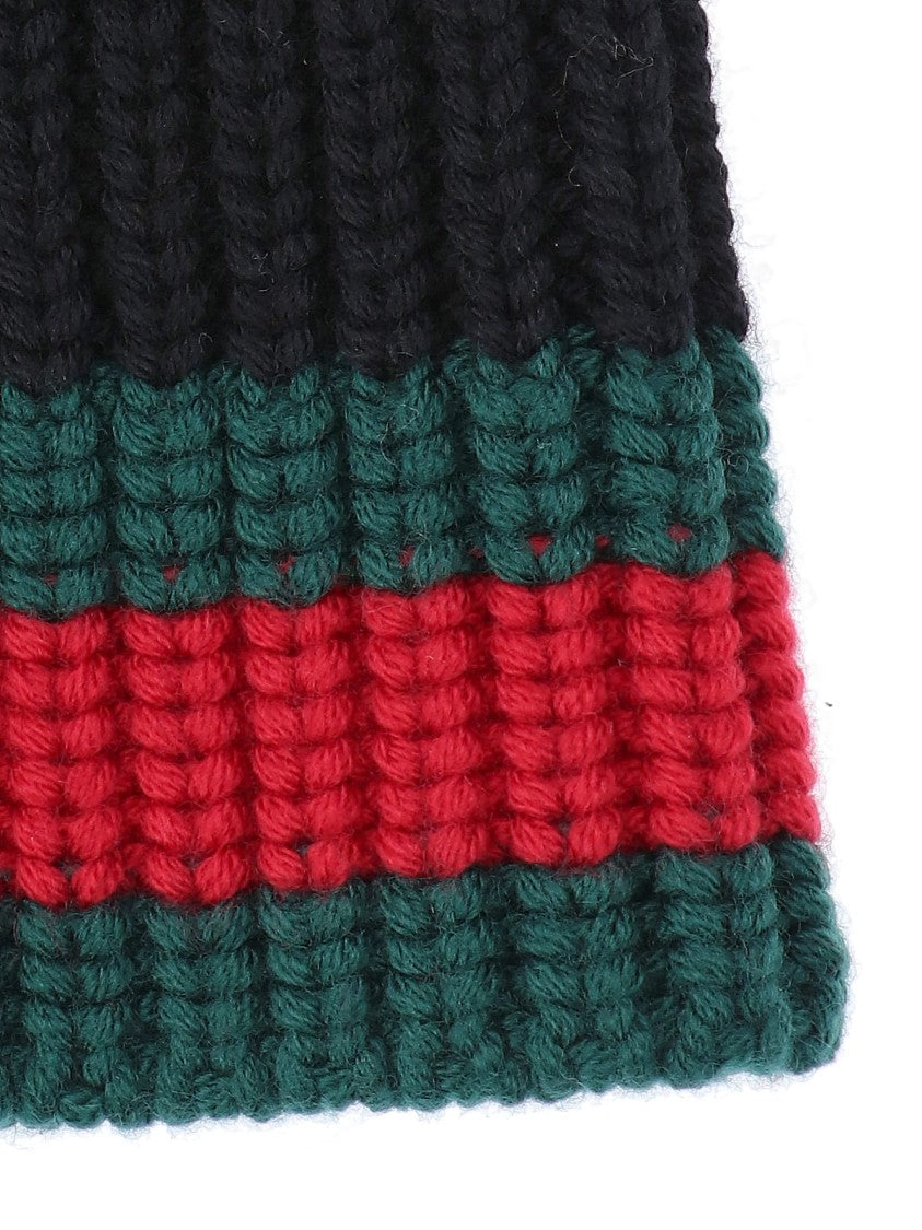 Gucci "Web" Wool Beanie – Black