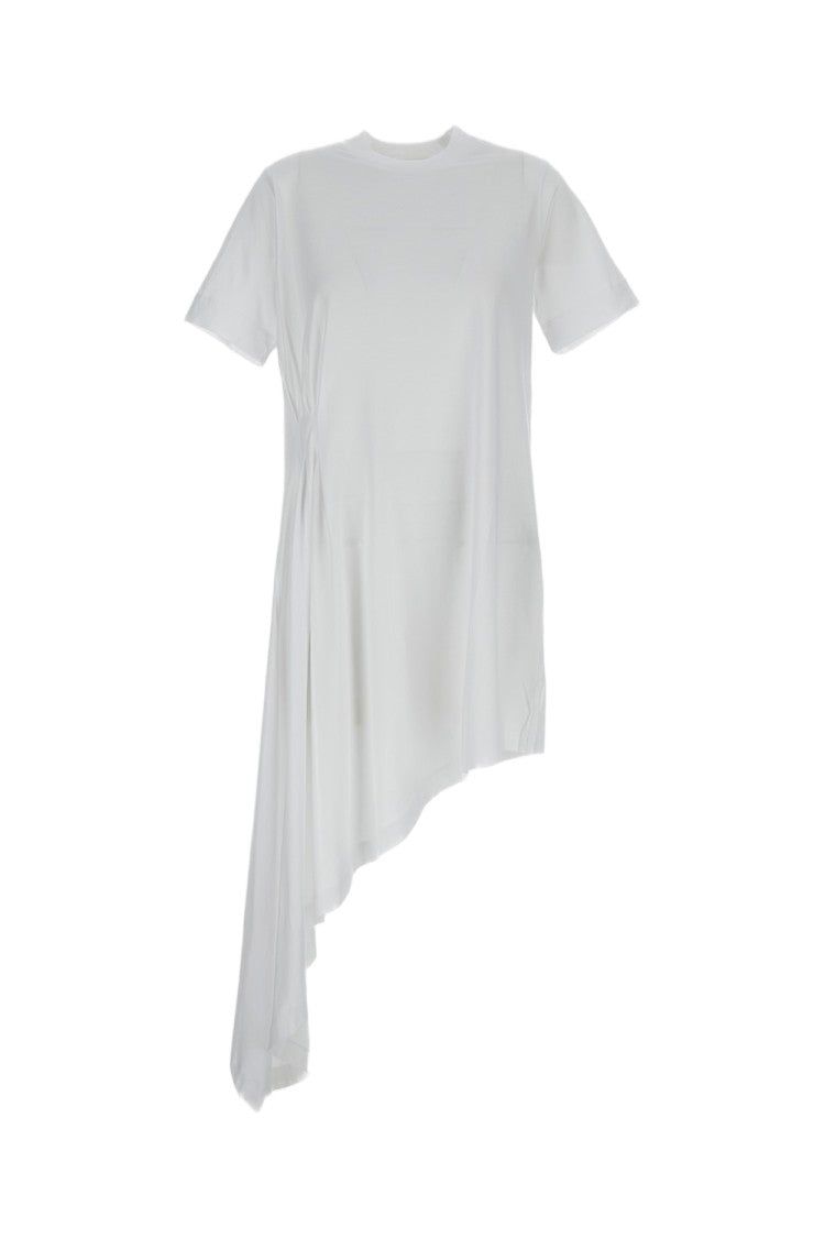 Loulou De Saison Asymmetric Pleated Dress In Supima Cotton