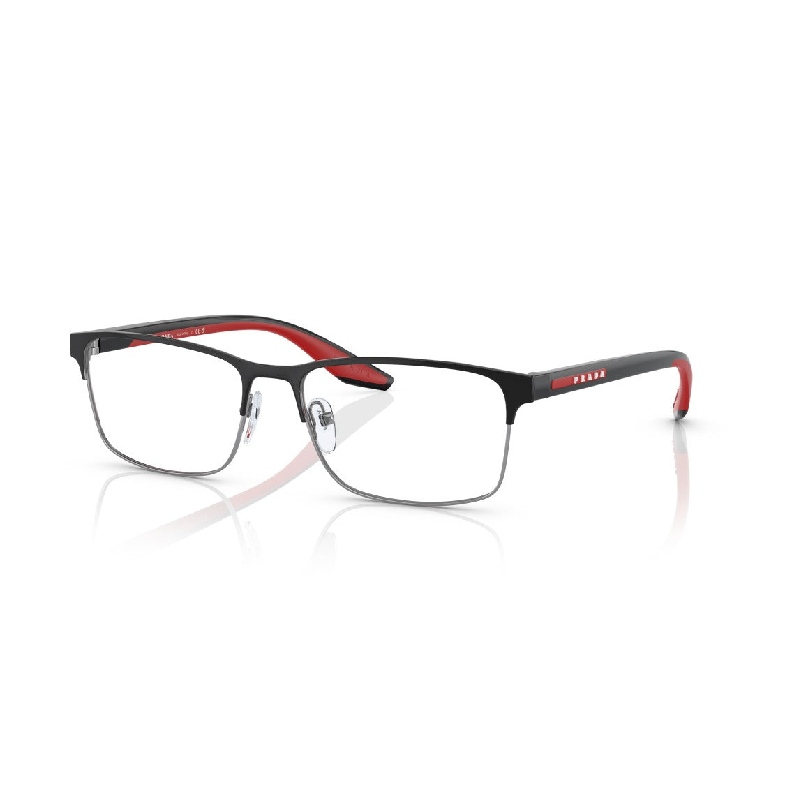 Prada Linea Rossa 0Ps 50Pv Rectangular Matte Black Steel Eyeglasses