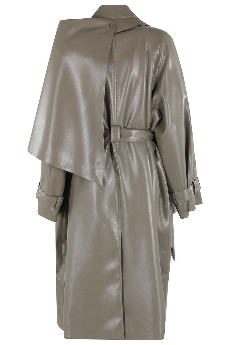 Isabelle Blanche Leather Trench Coat
