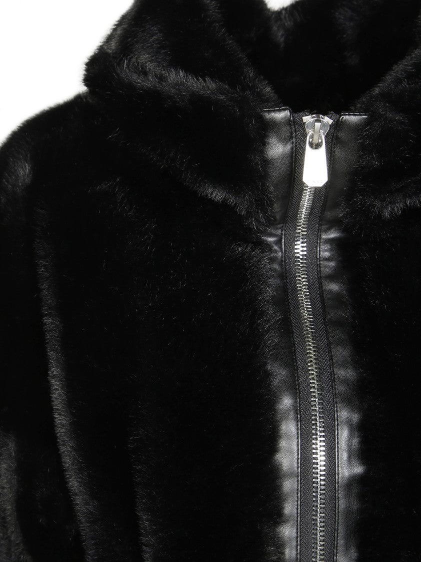 Pinko Bagels Faux Fur Bomber Jacket