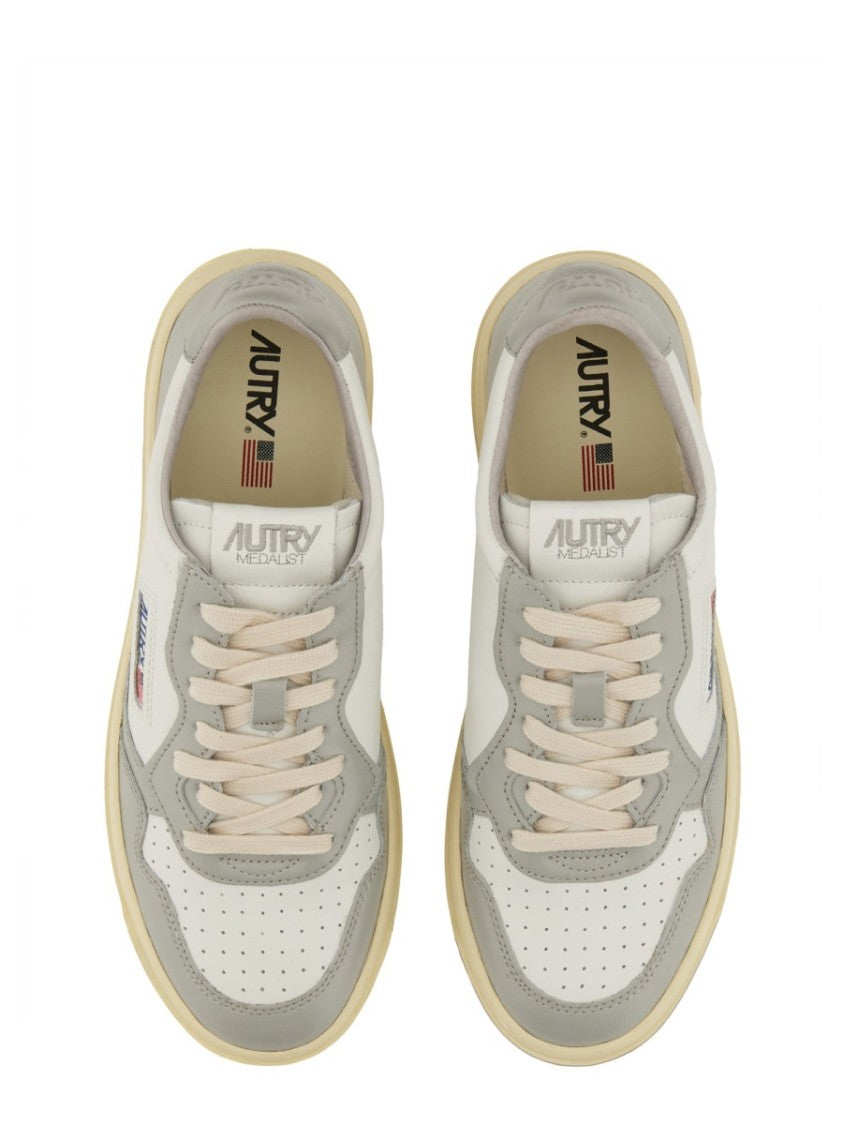 Autry White Light Grey Overlays Sneakers