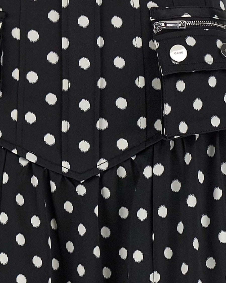 Ganni Midi-Length Skirt With Corset Waist