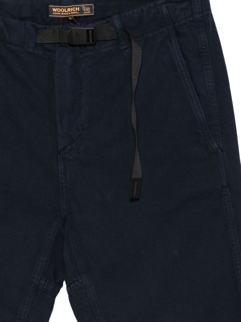 Woolrich Straight-Leg Cotton Belted Pants