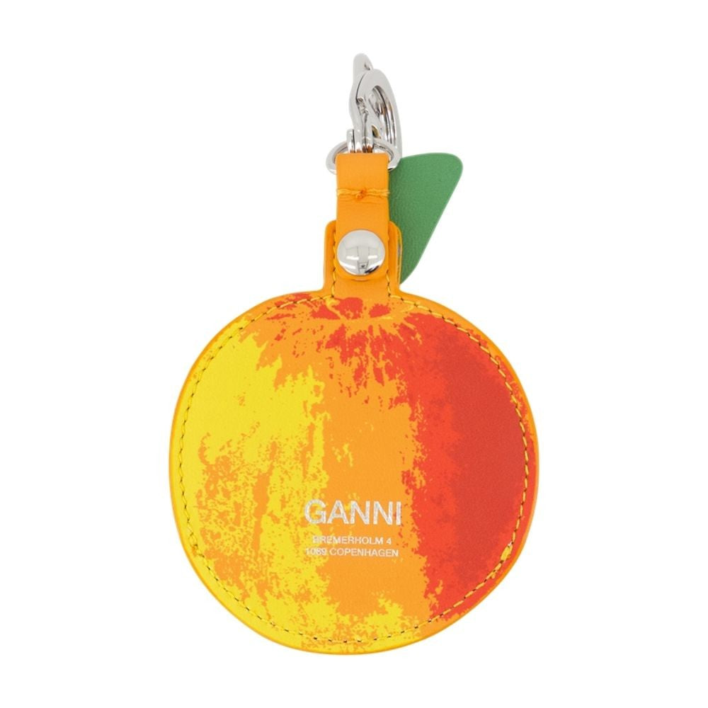 Ganni Apple Wallet - Leather - Orange
