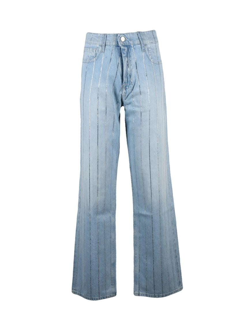 Cycle Cycle Mila Light Blue Jeans With Rhinestone Embellishments