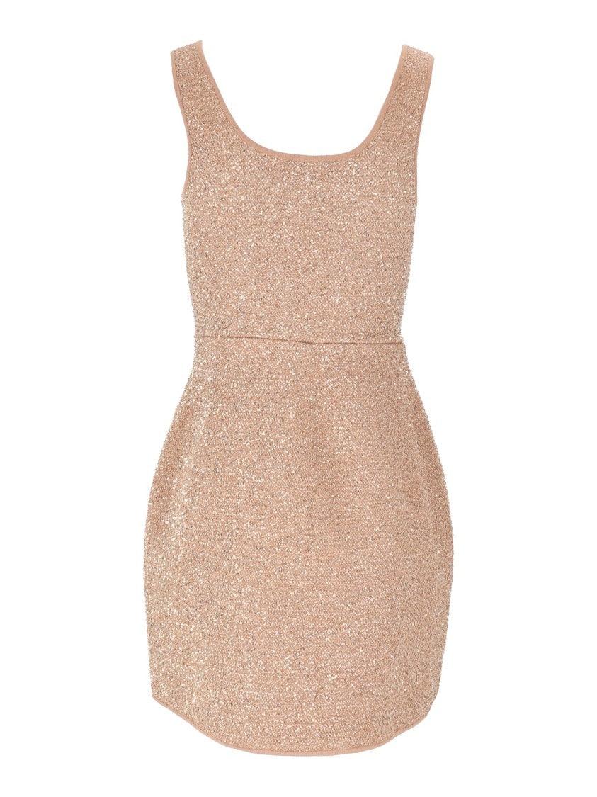 Elisabetta Franchi Sleeveless Square Neck Flared Dress