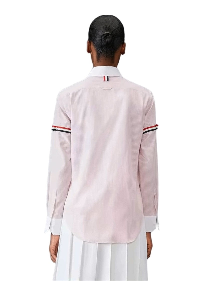 Thom Browne Tailored Pink Striped Thom Browne Shirt
