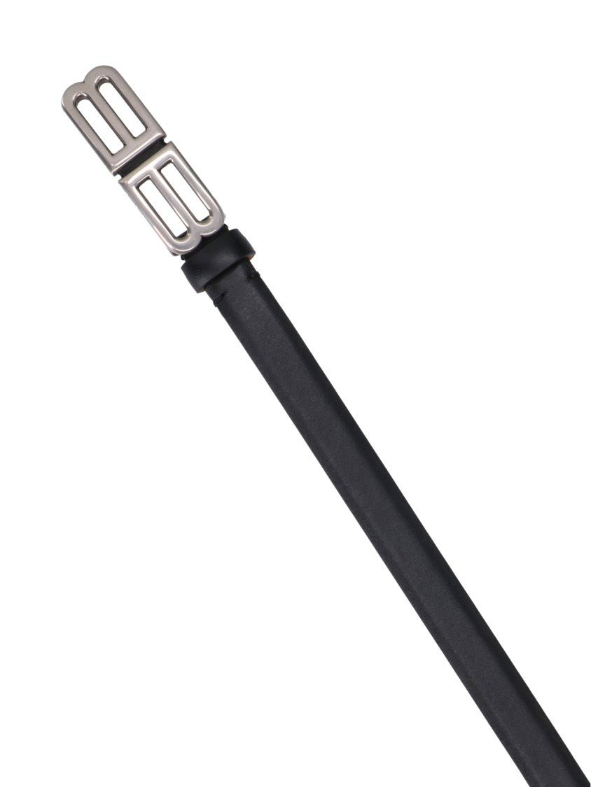 Balenciaga Black Bolero Bb Leather Belt