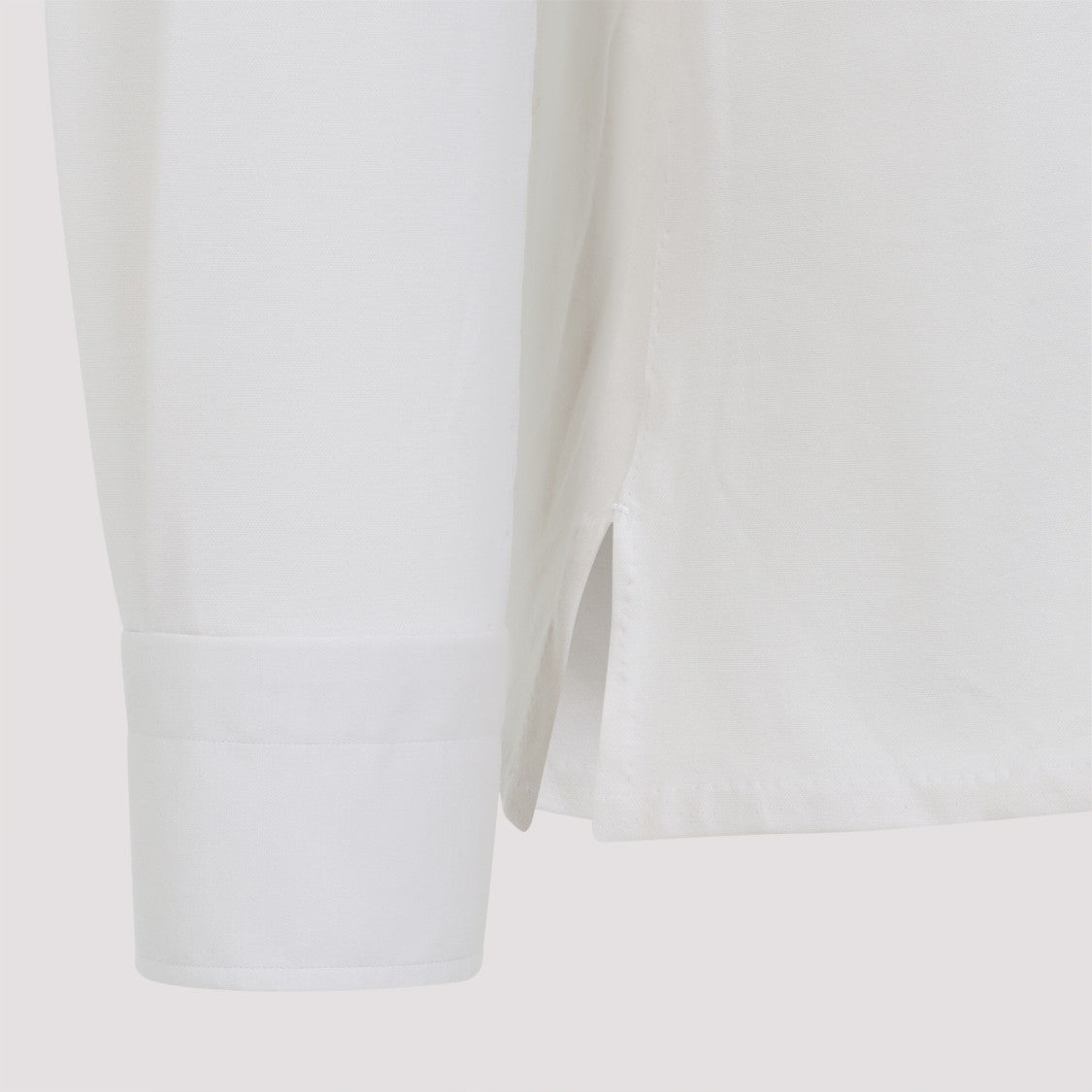 Kiton Nerano Light Grey Cotton Shirt