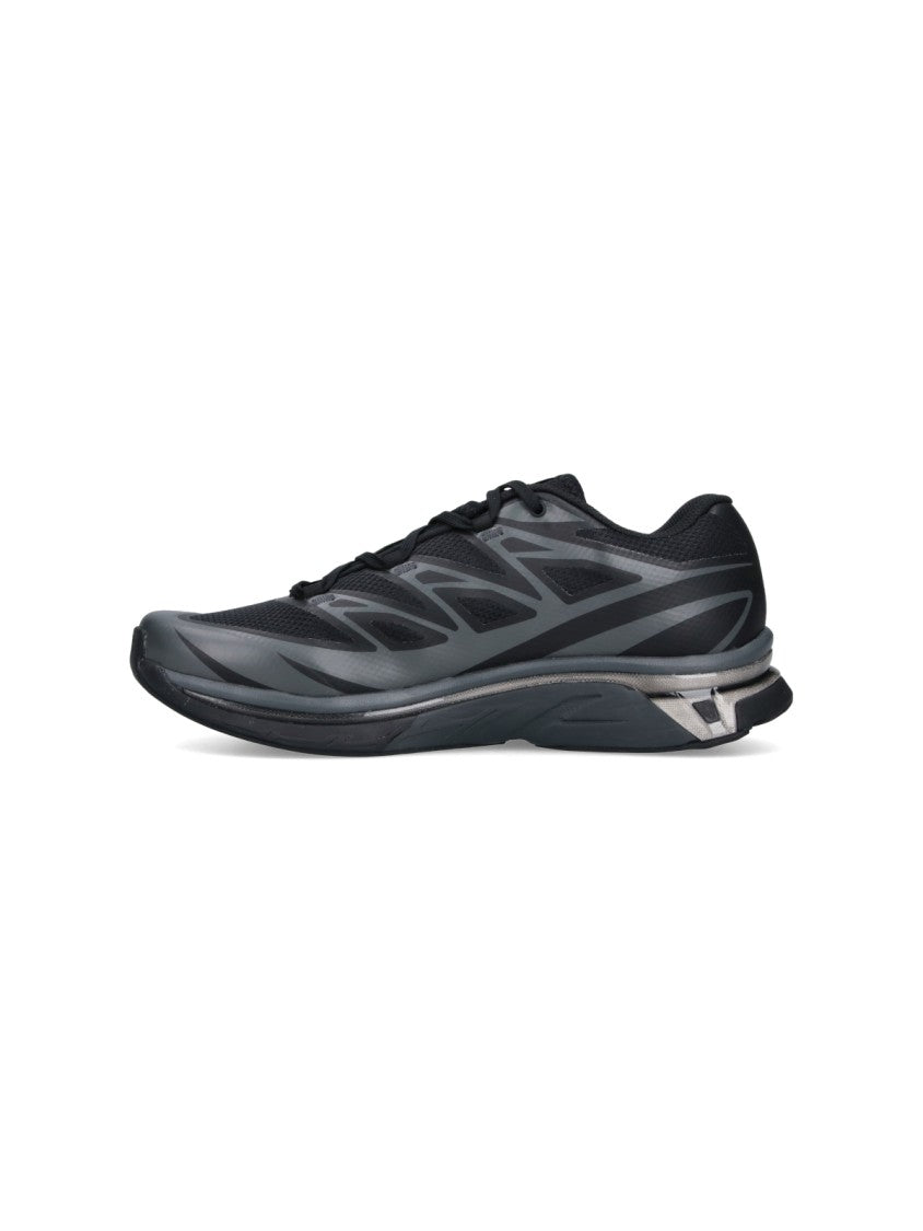 Mm6 By Maison Margiela Minimalist Black Sneakers With Geometric Accents
