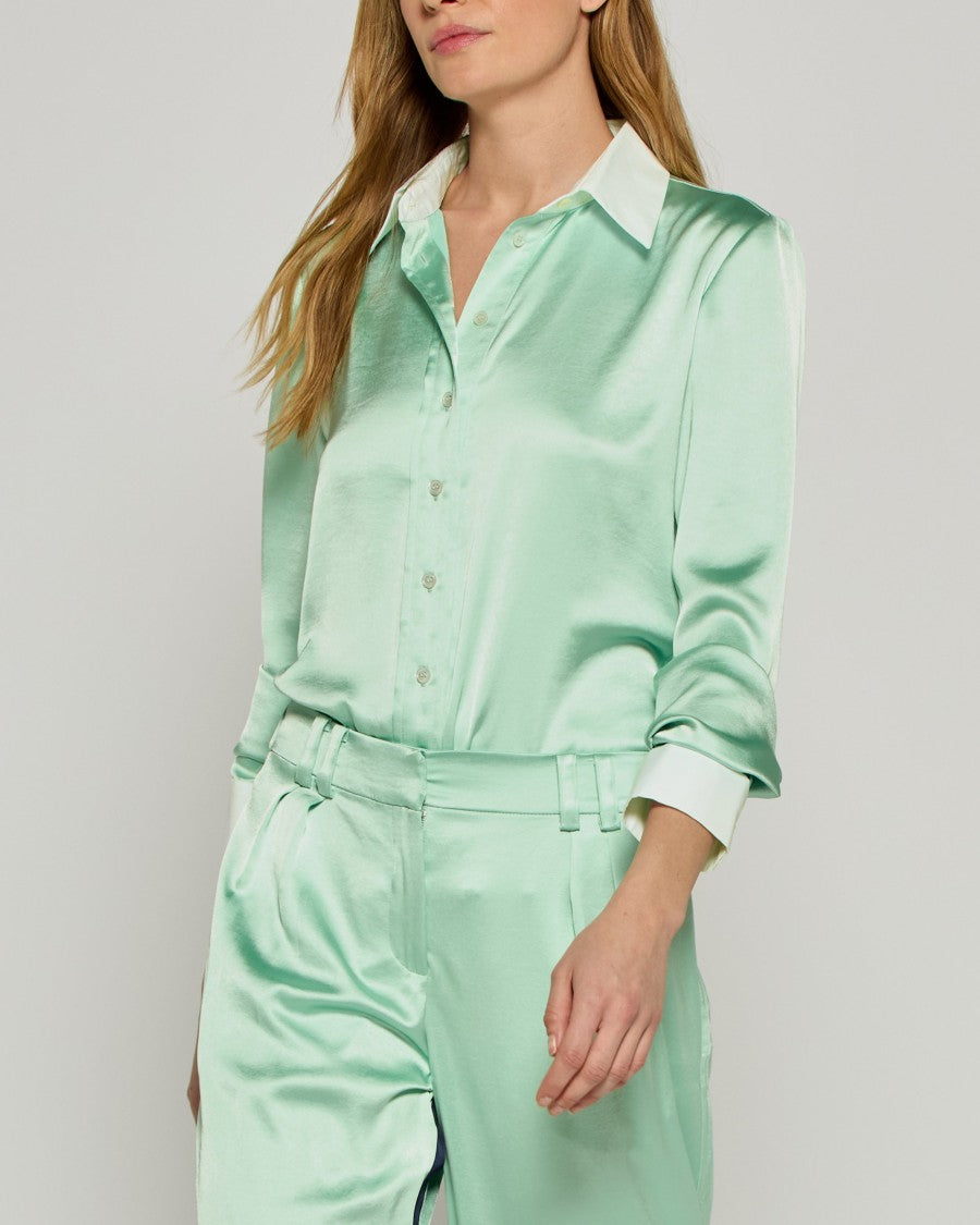 Serena Bute Satin Serena Shirt - Mint