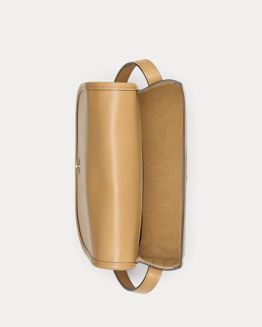 Lauren Ralph Lauren Structured Brown Crossbody Bag