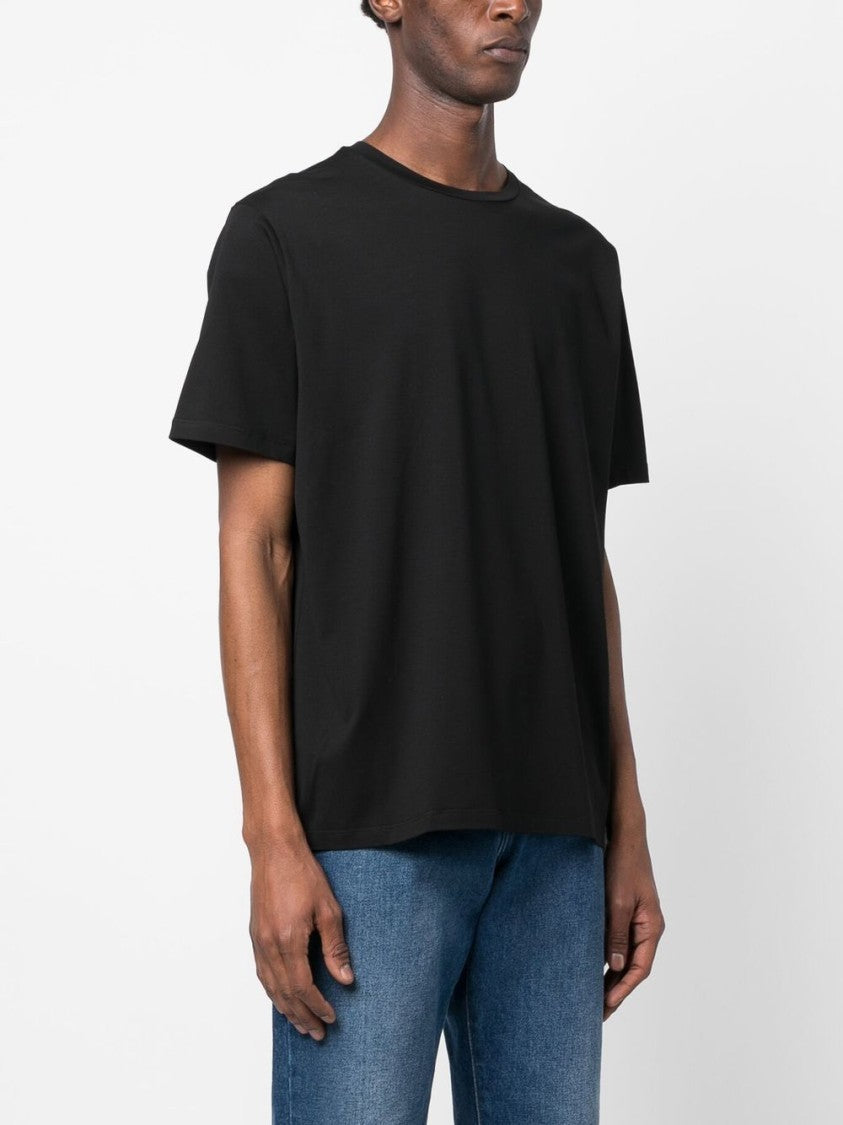 Herno Black Stretch-Cotton Logo T-Shirt