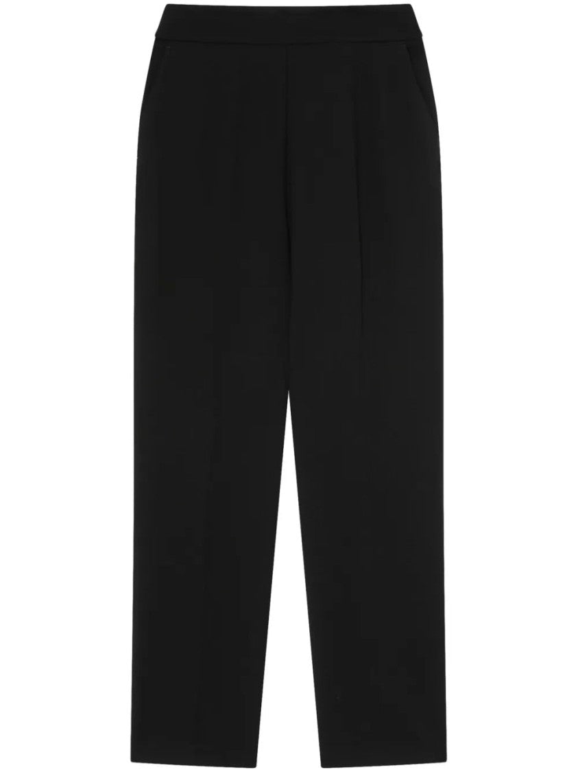 Pinko Tailored Black Trousers With Fitted Waistband