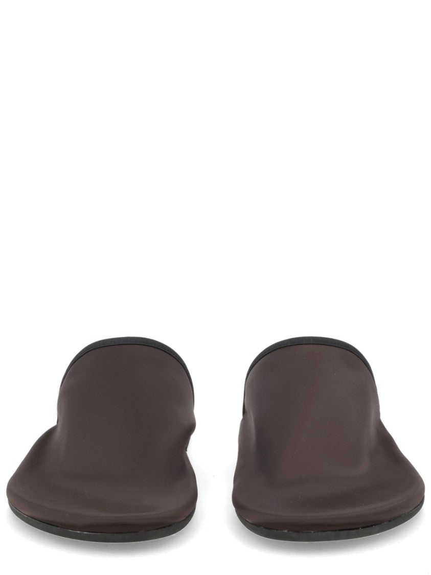 Alysi Neutrals Satin Rounded Toe Mules