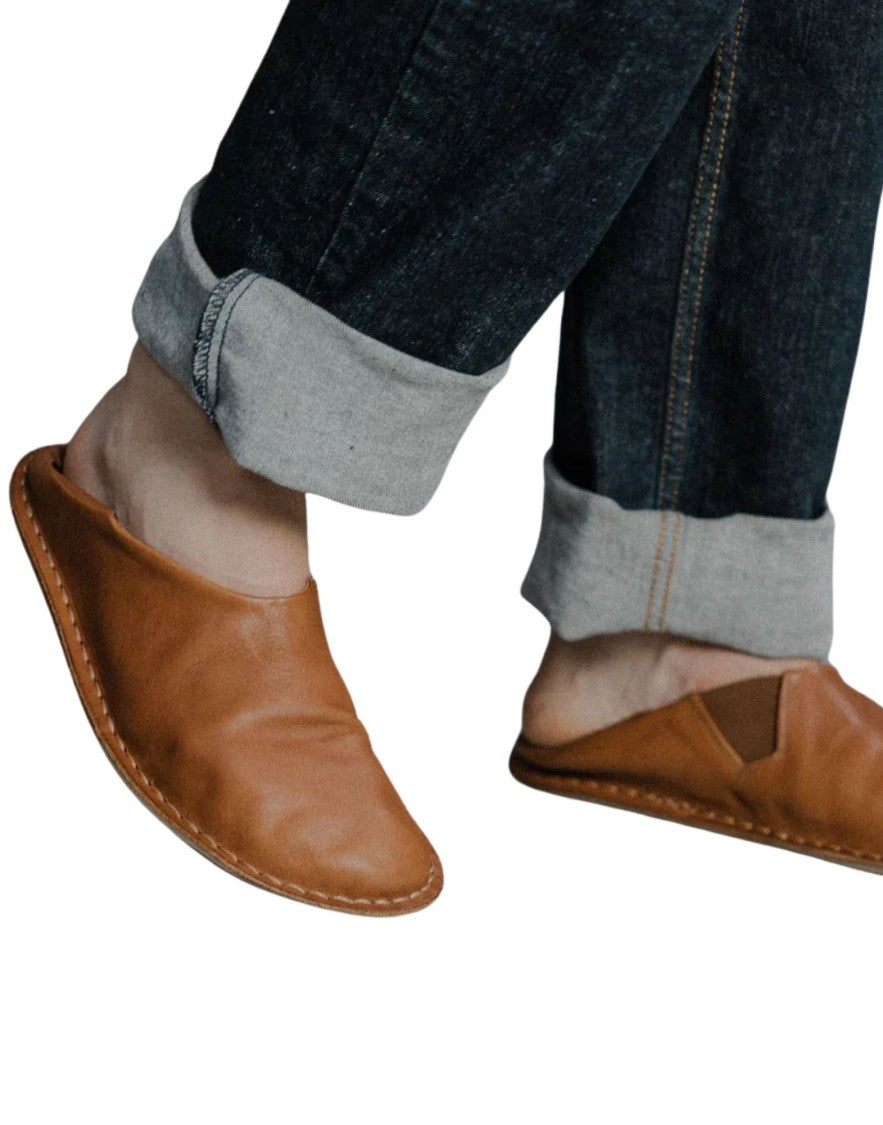 Vibae Zuma Leather Cognac Brown Unisex Shoes
