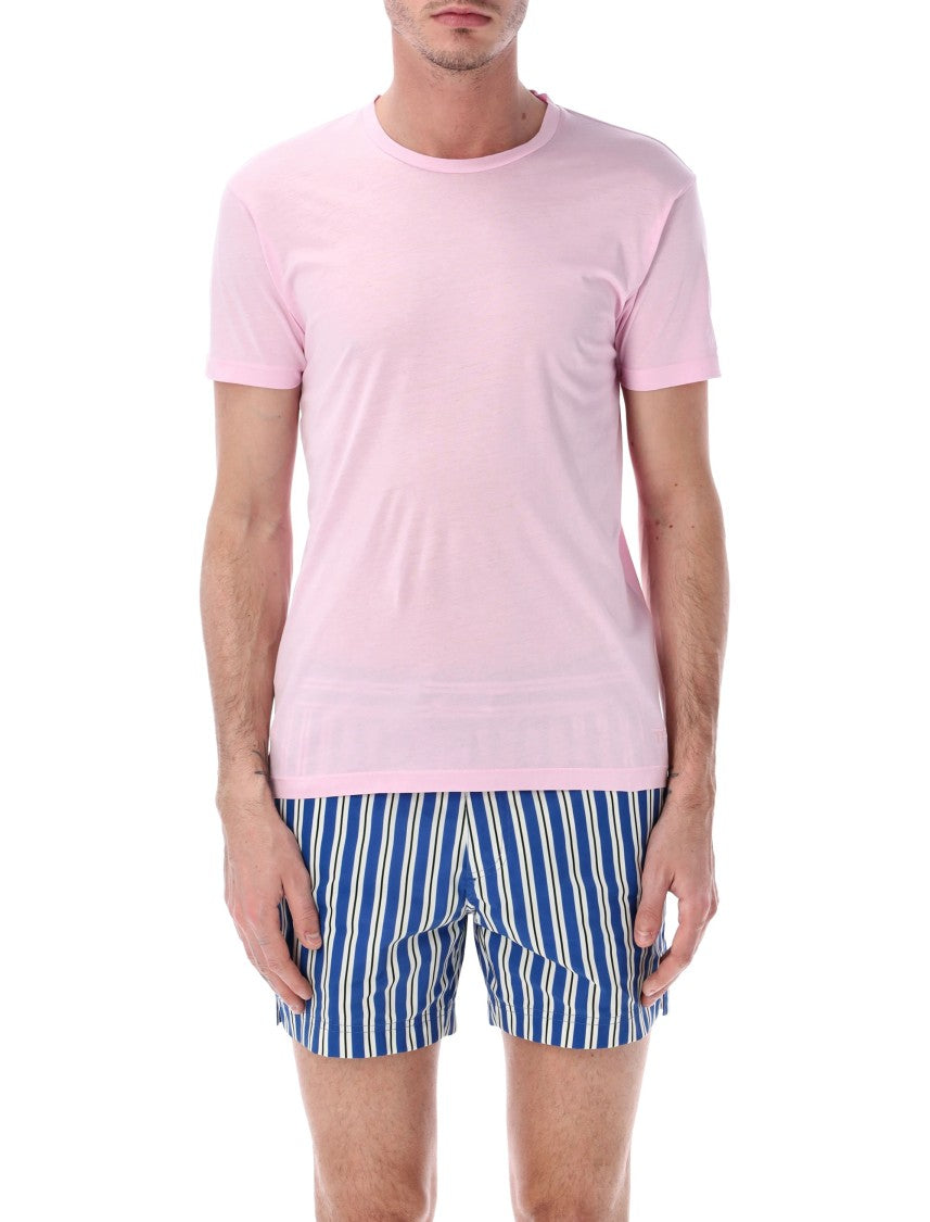 Tom Ford Lightweight Cotton-Silk Blend Tee With Logo Detailing