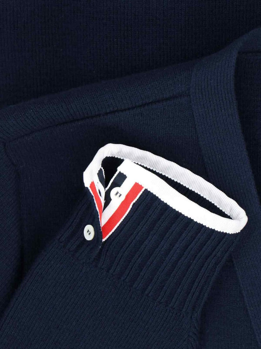 Thom Browne "4-Bar" Wool Cardigan – Navy