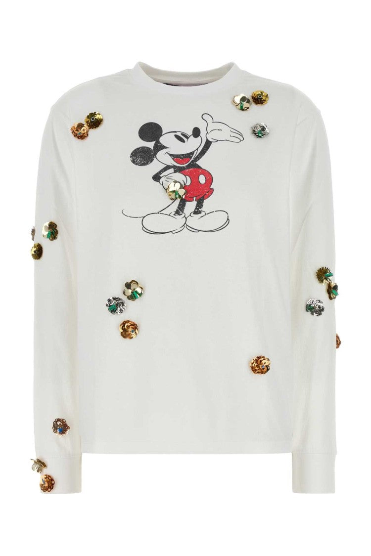 Coperni White Cotton Mickey T-Shirt