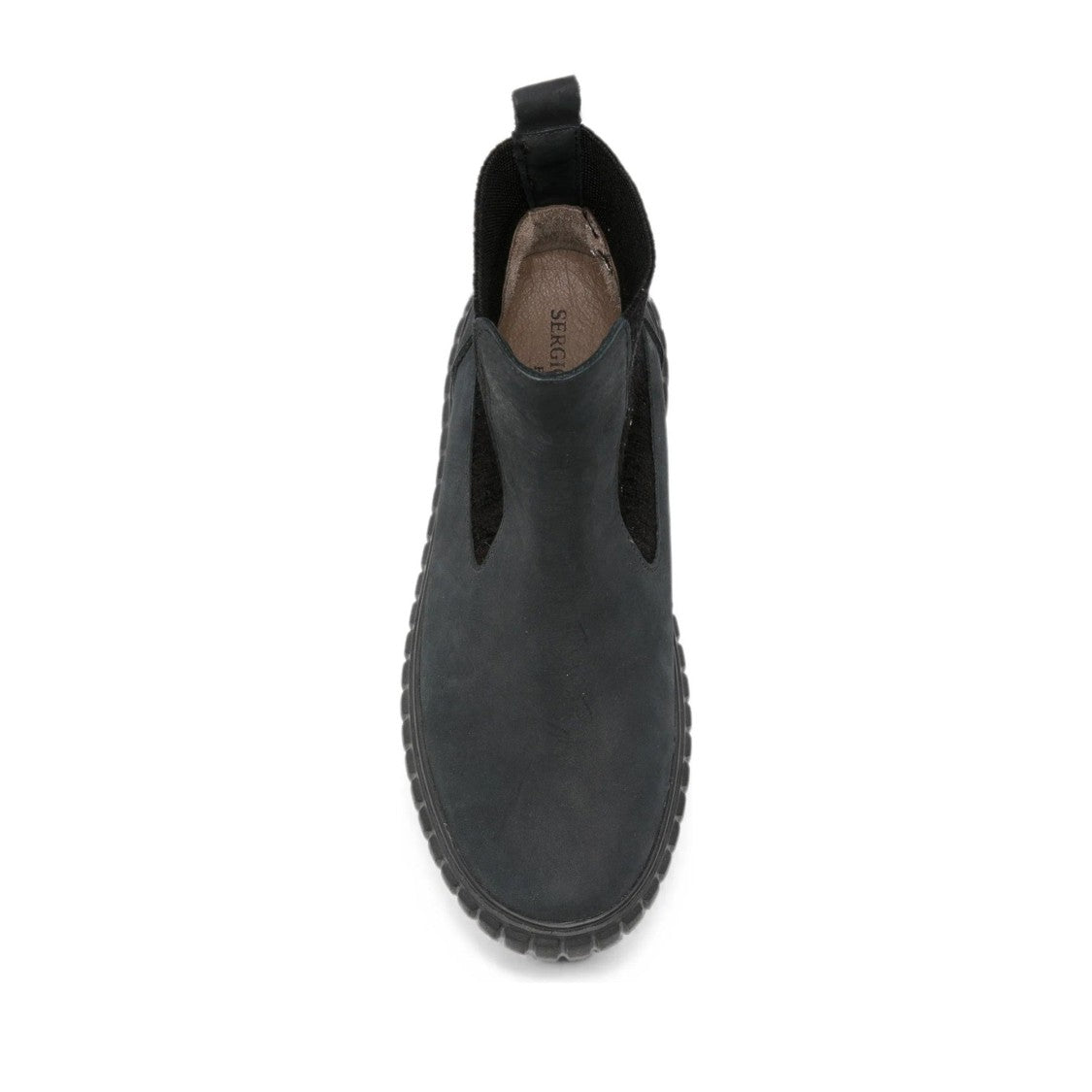 Sergio Moretti Black Leather Minimalist Grip Sole Boots