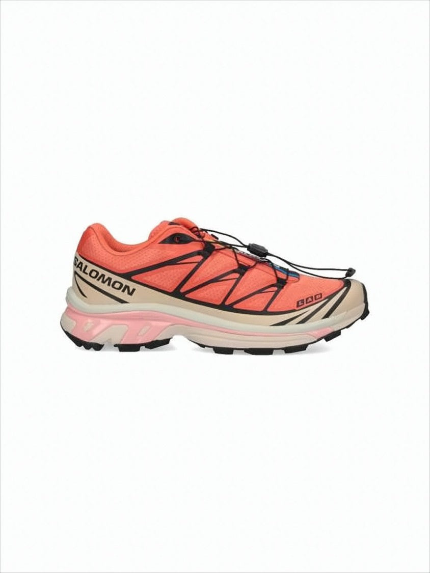 Salomon Vibrant Coral Textile Sneakers With Quick-Lace System